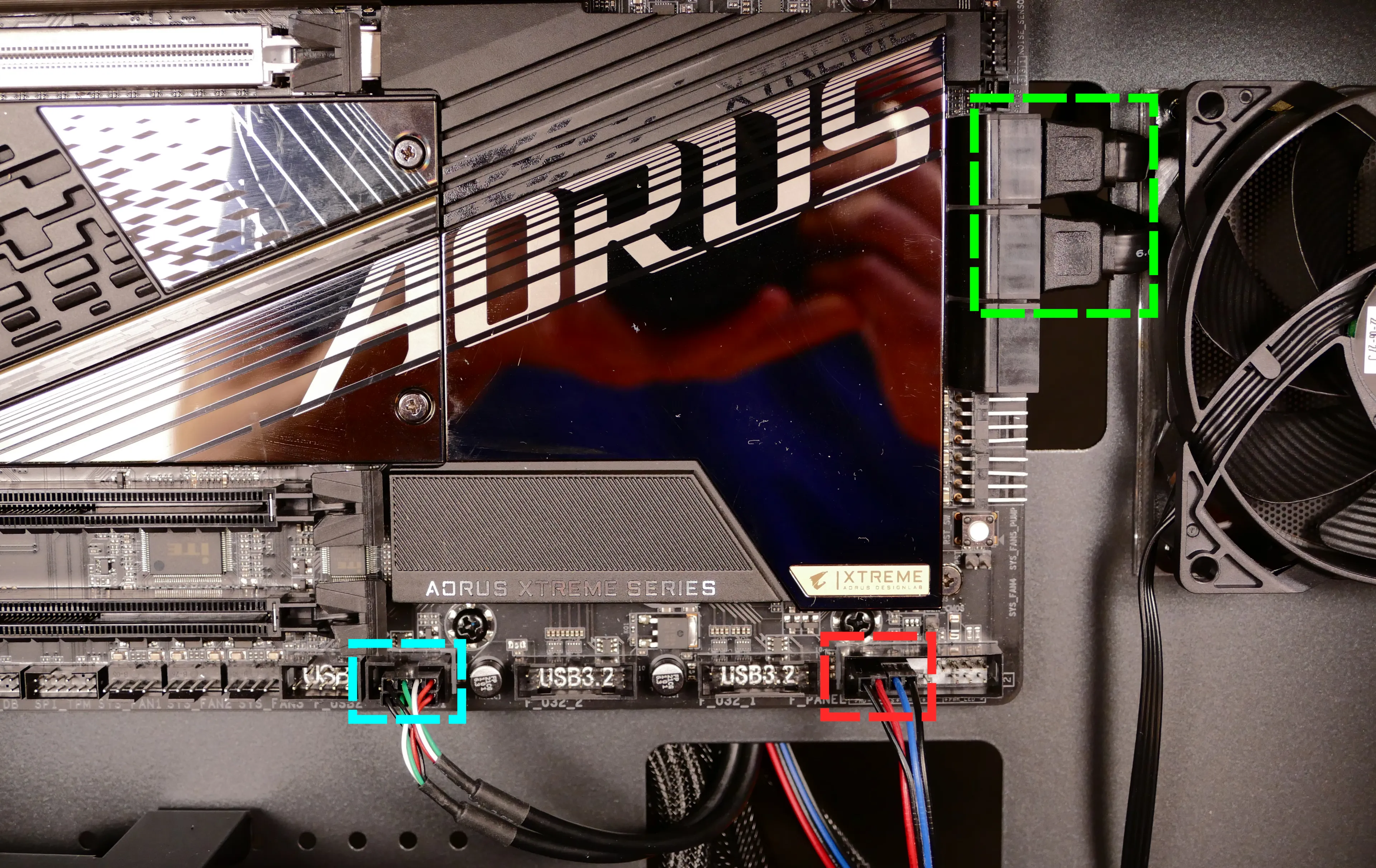 SATA connectors on motherboard