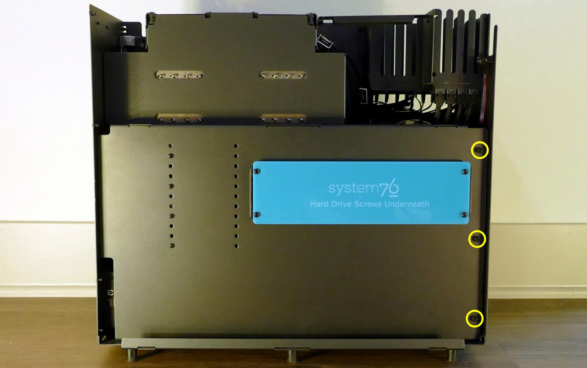 Side partition screws