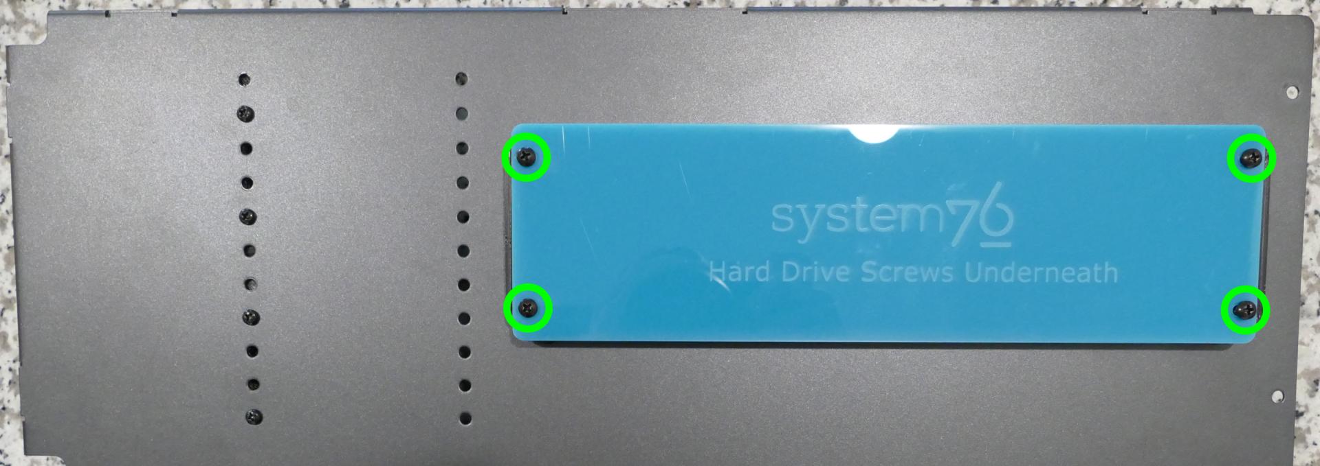 Storage drive screw cover