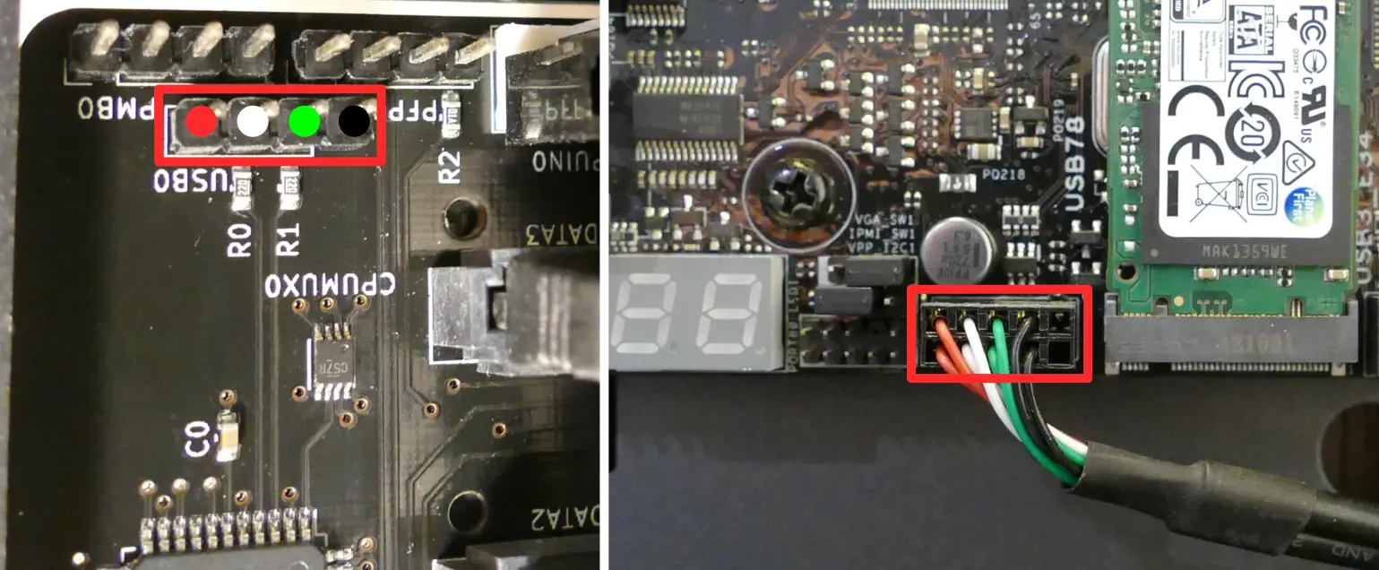 USB wiring on Thelio-IO board
