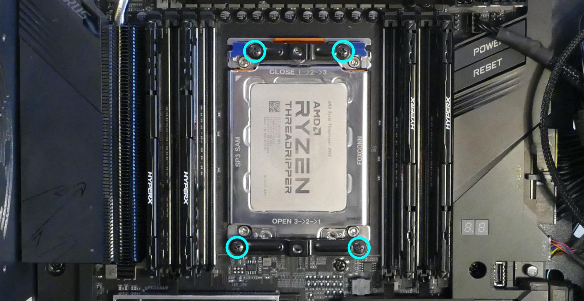 CPU cooler mounting bracket screws