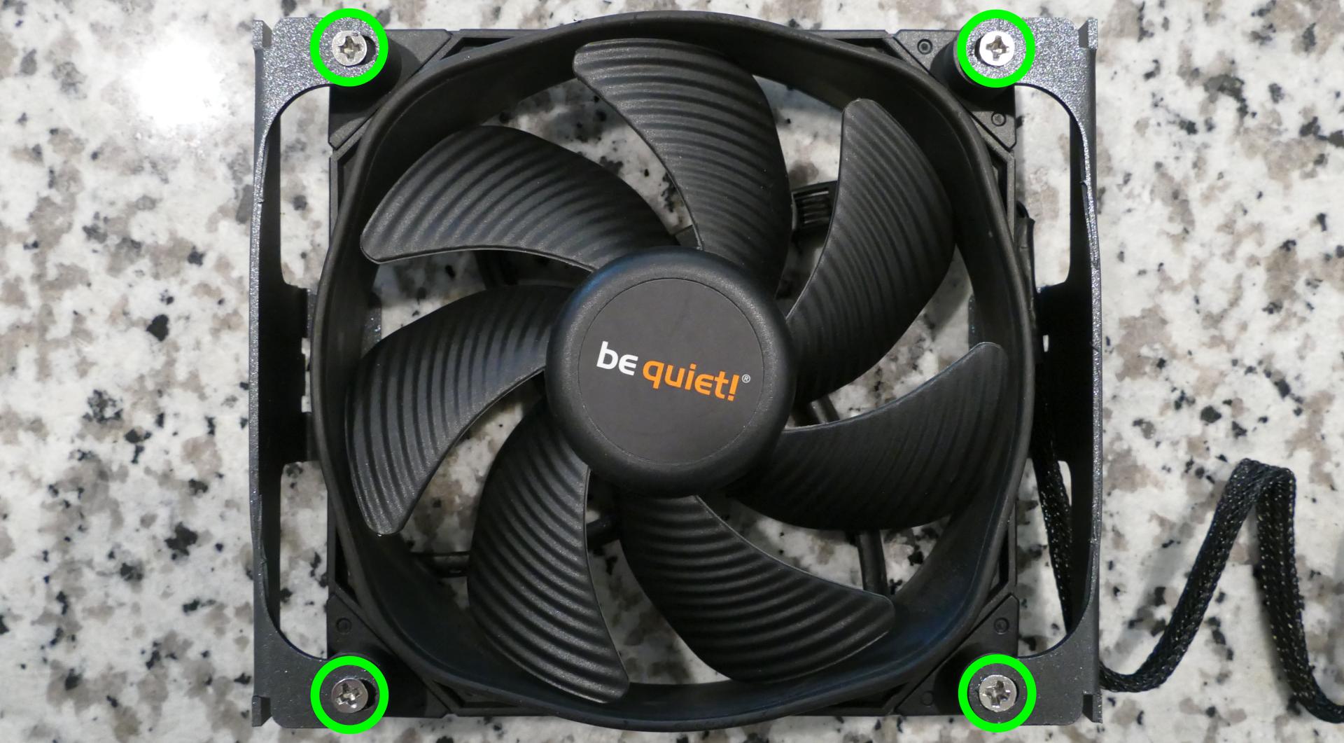 CPU duct back fan screws