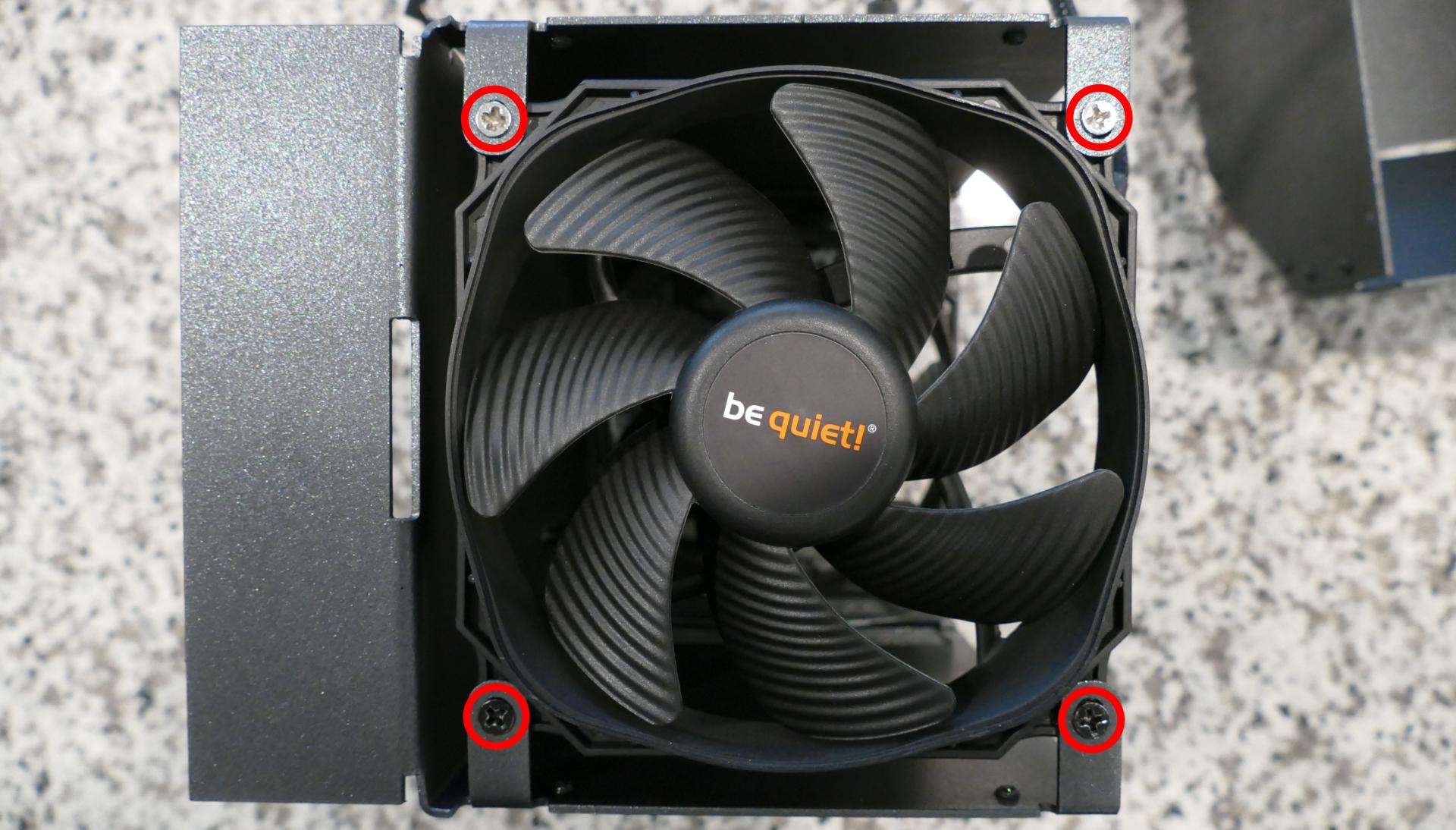 CPU duct front fan screws