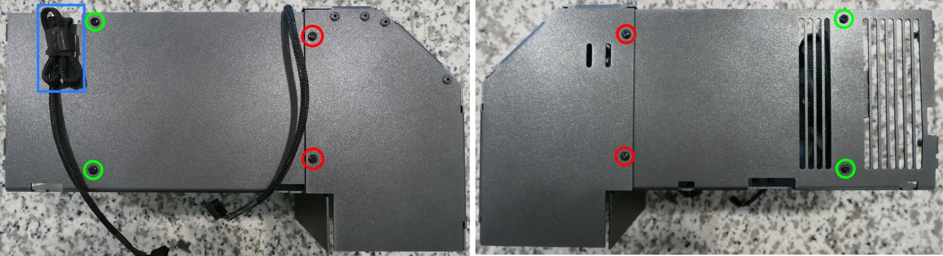 CPU duct inner screws