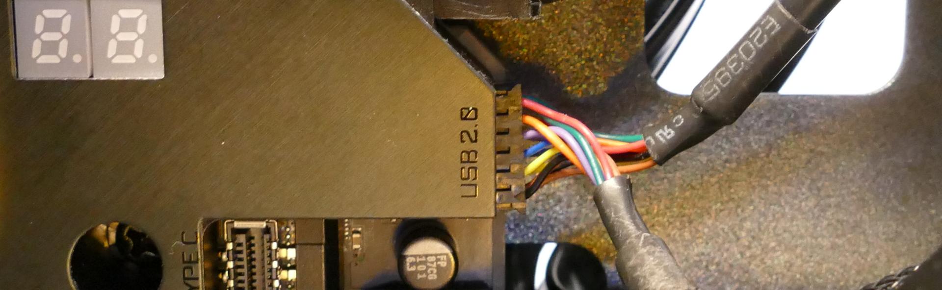 USB input on motherboard