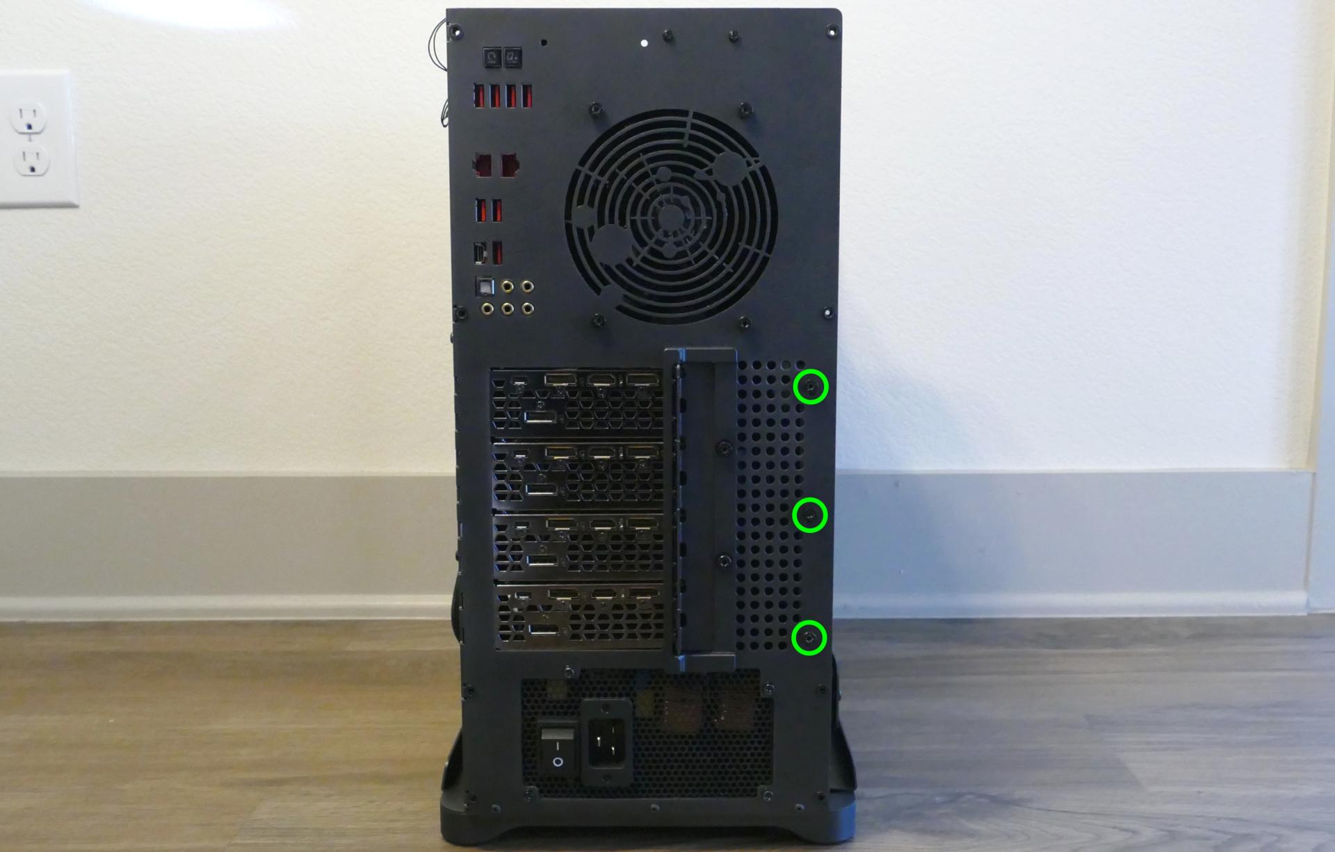 Back partition screws