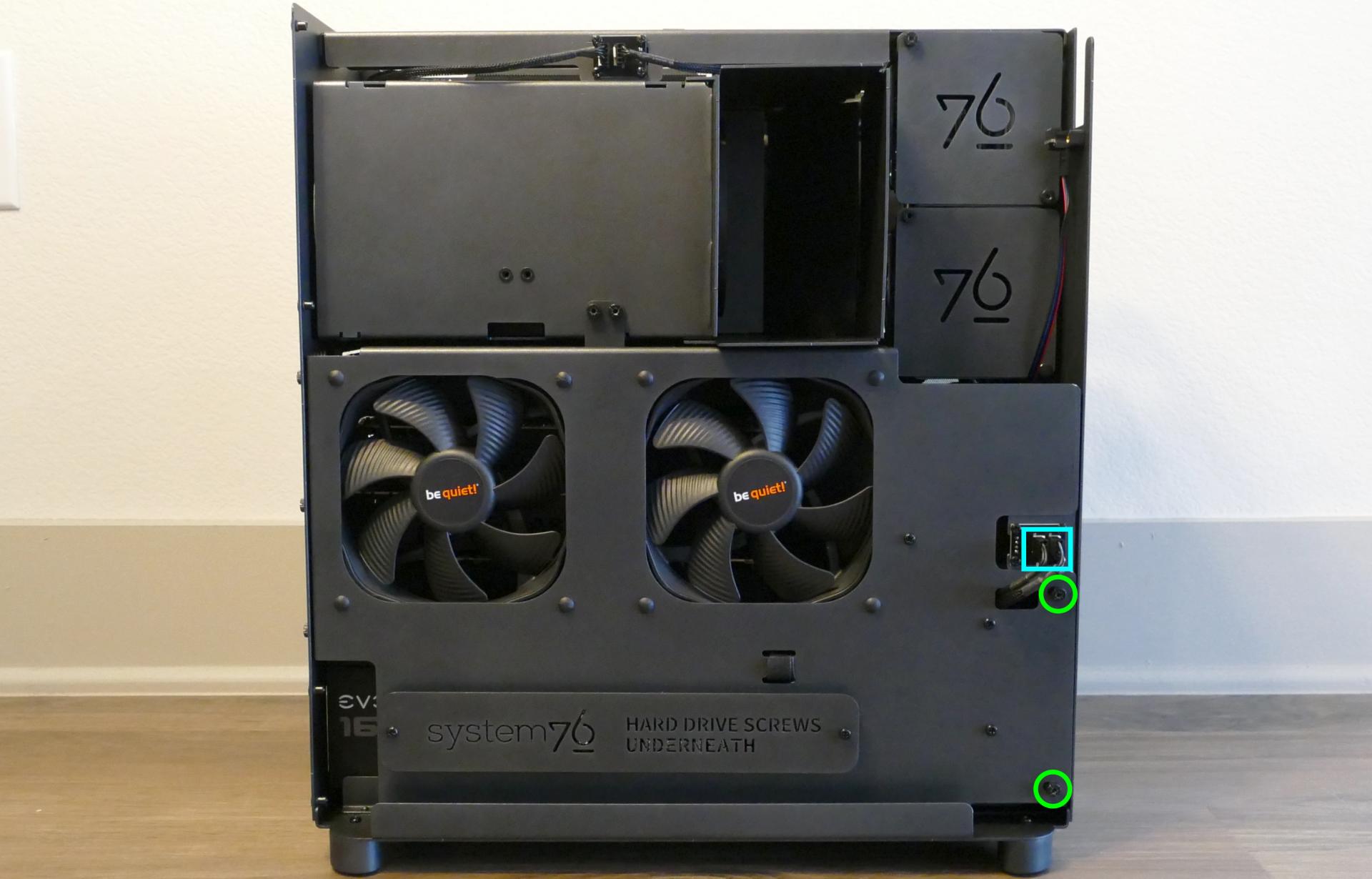 Side partition screws