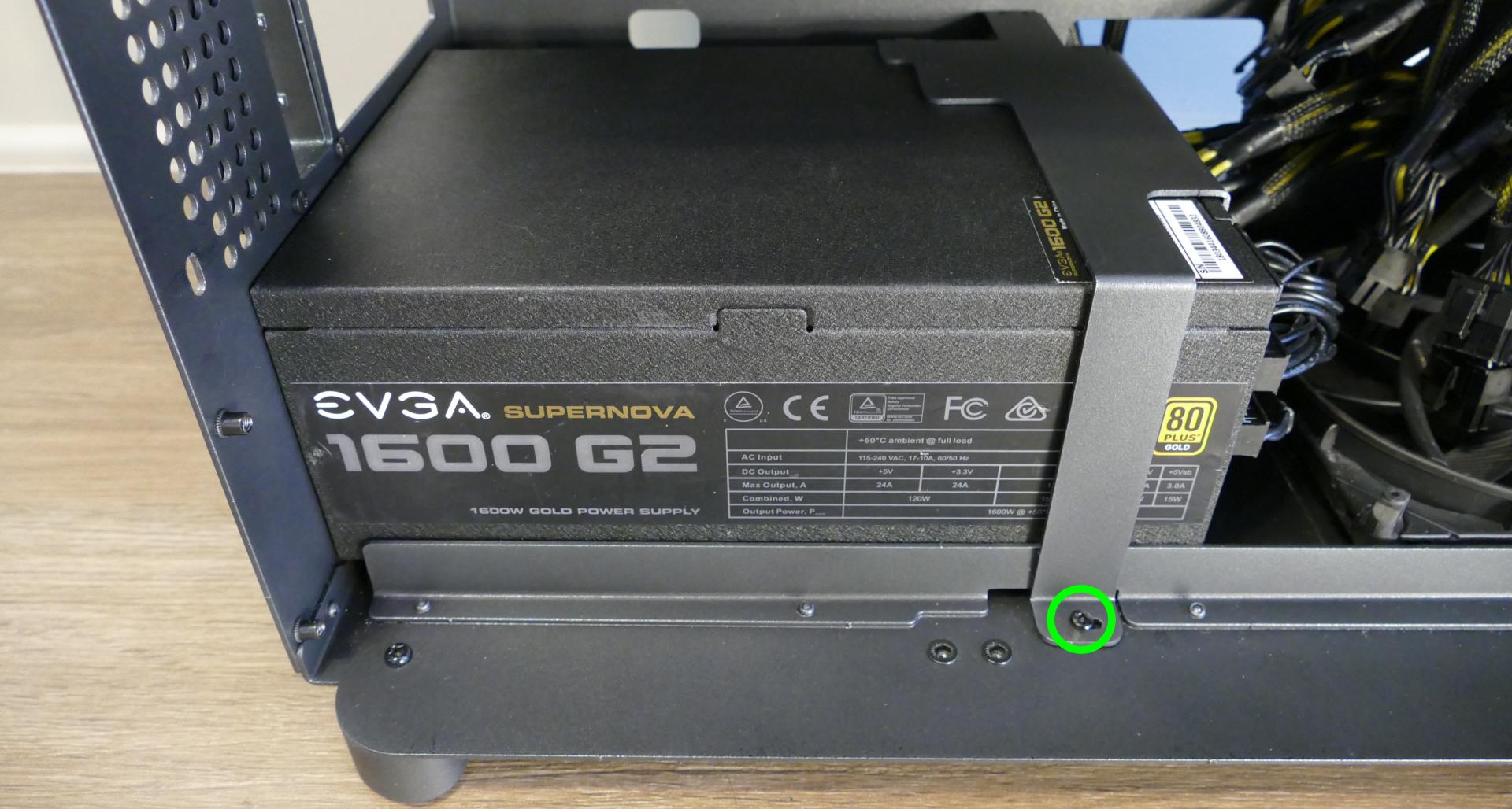 PSU bracket bottom screw