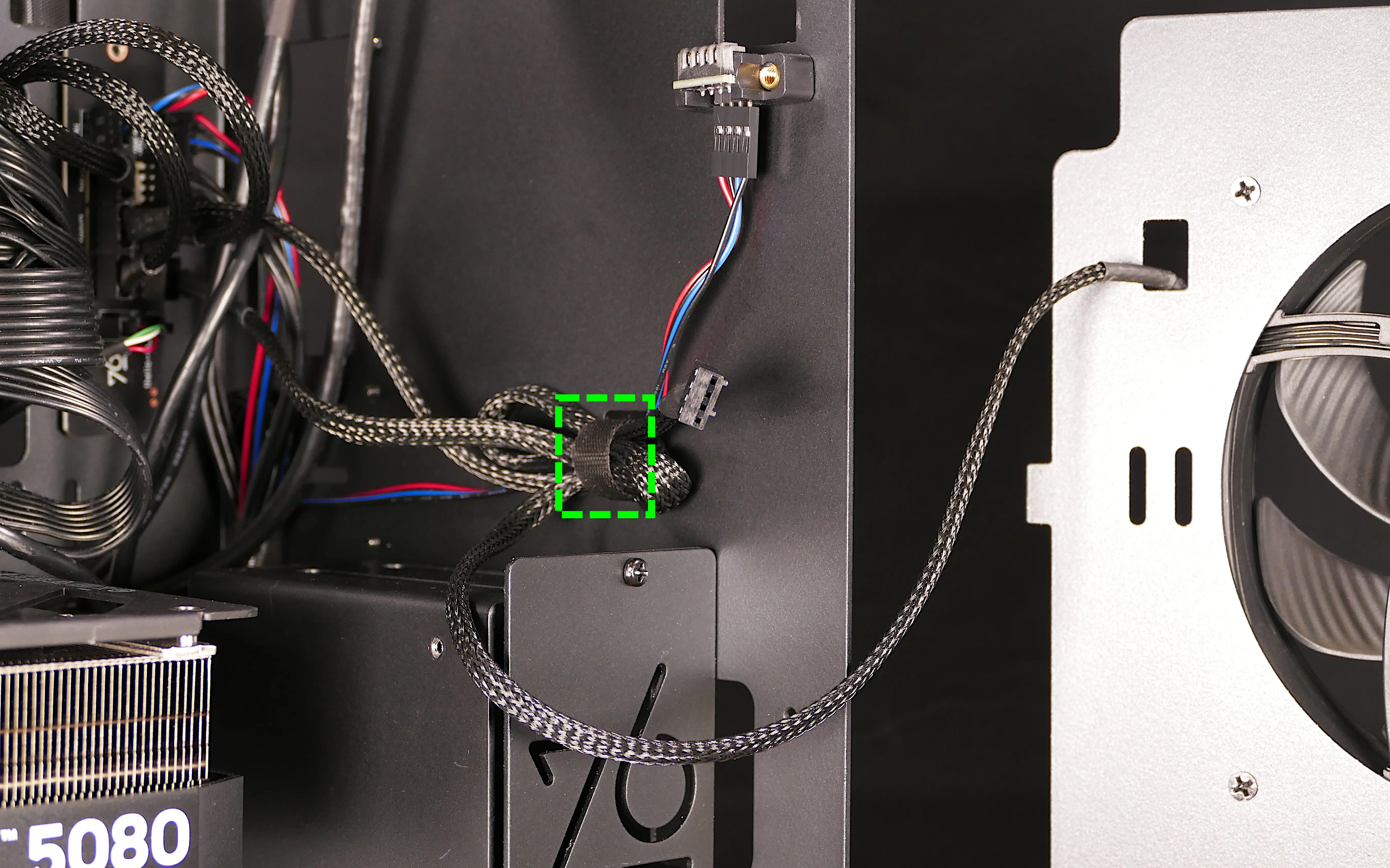 Bottom fan velcro strap