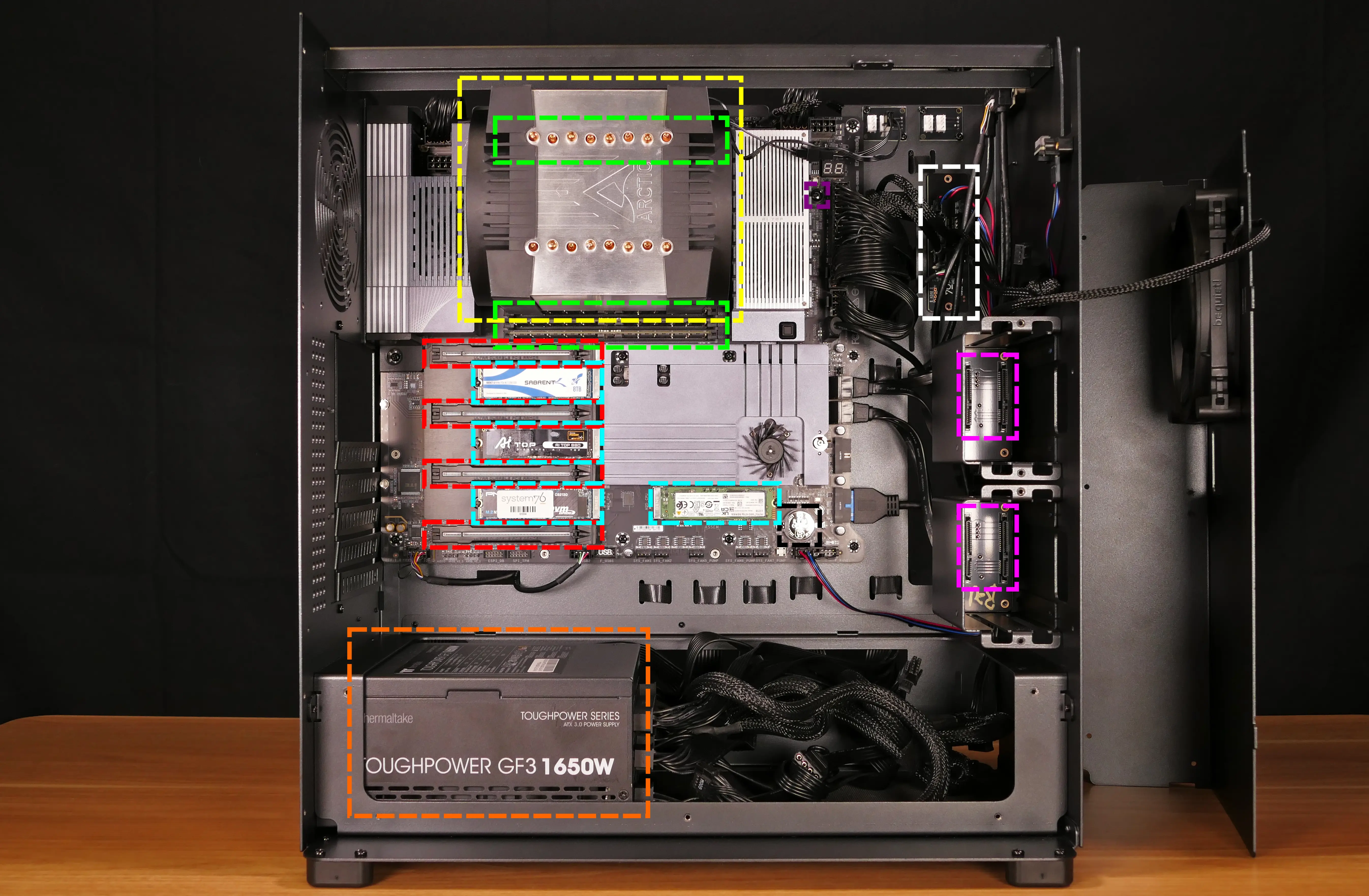 Internal overview (left side - electronics)