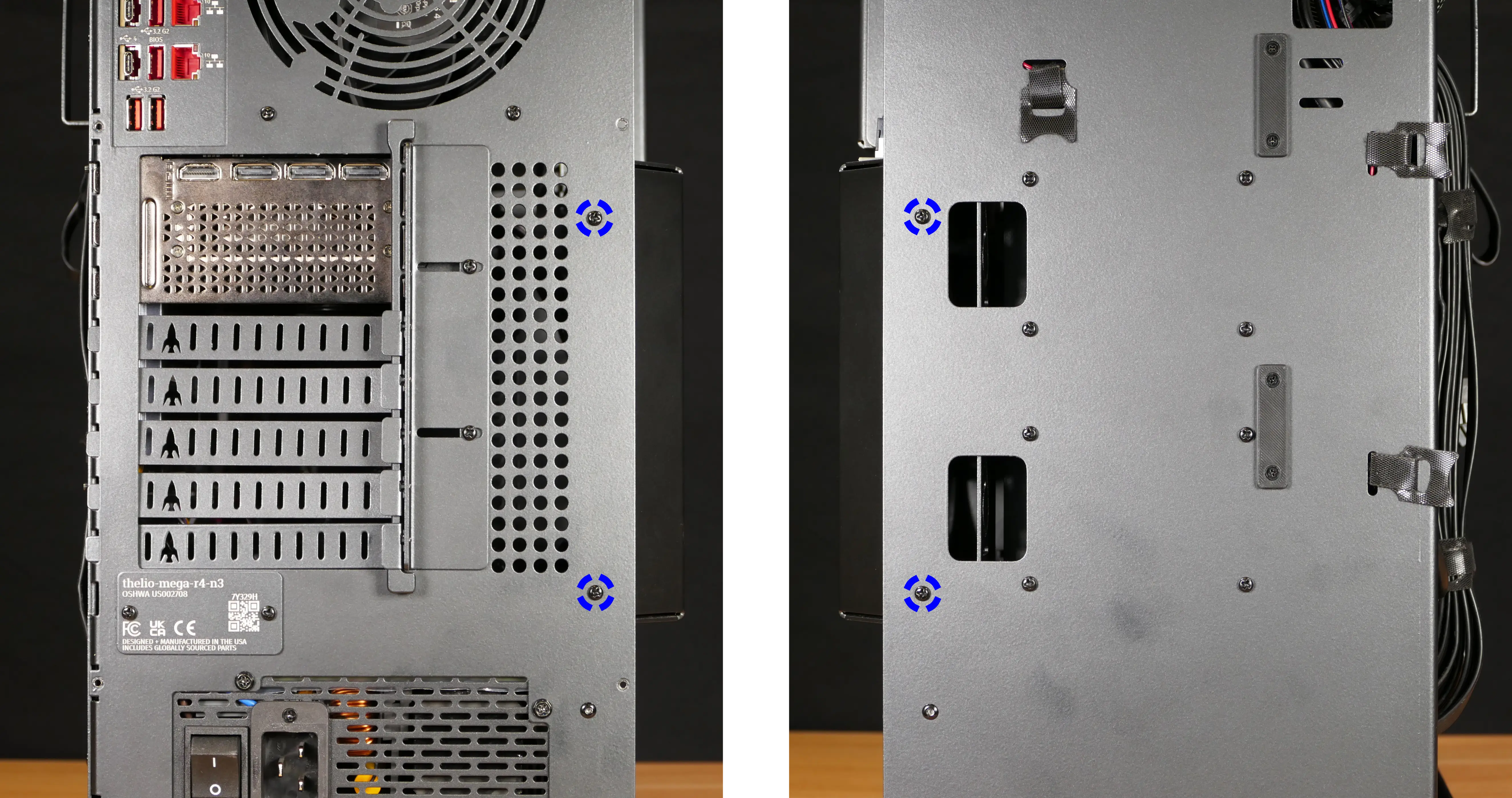 Side fan mount screws