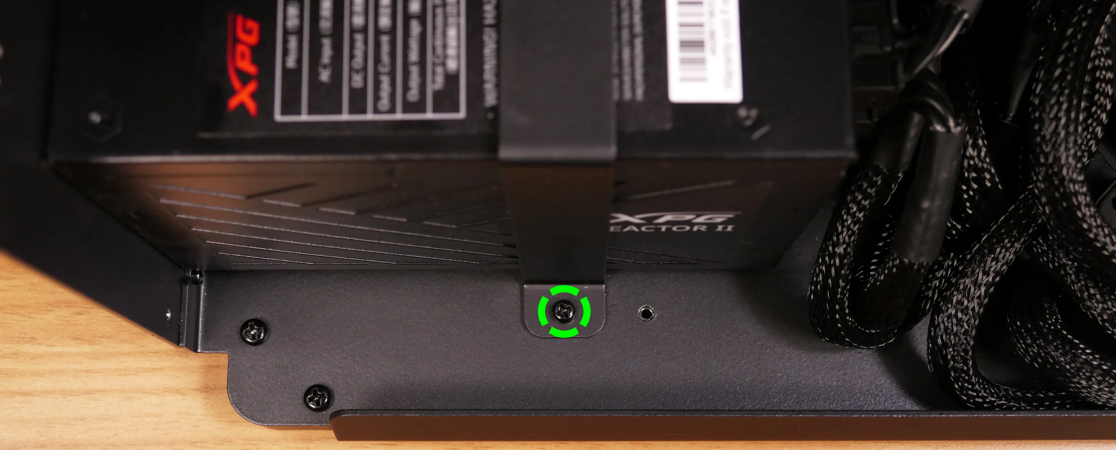 Power supply bracket screw (left)