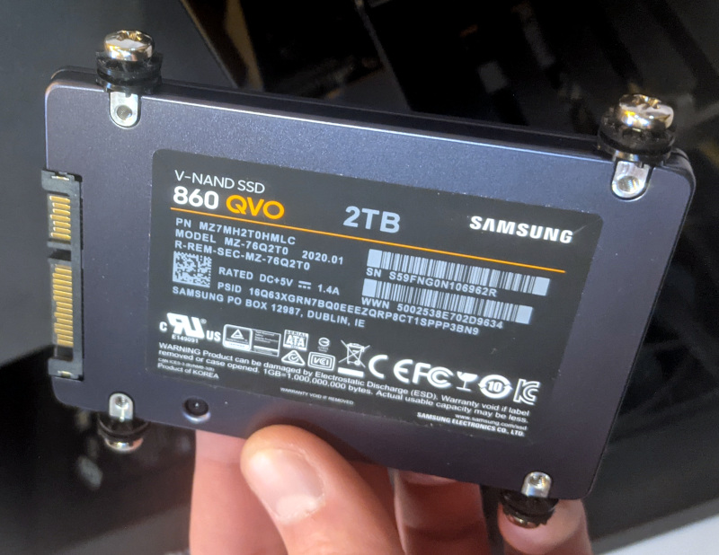 Drive with screws installed