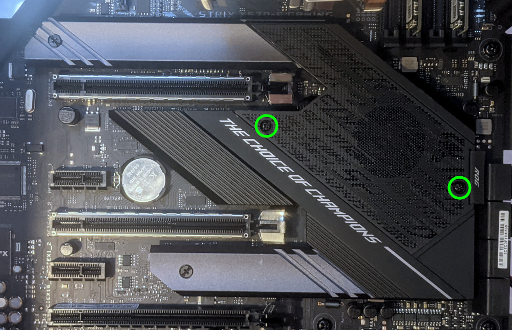 M.2 fan cover screws