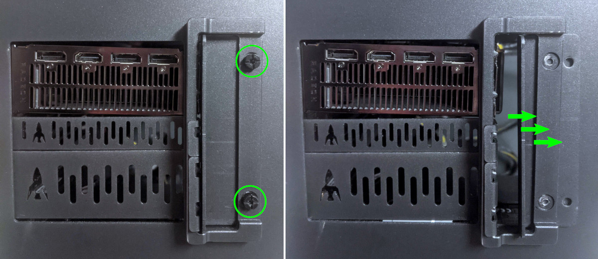 PCIe bracket screws