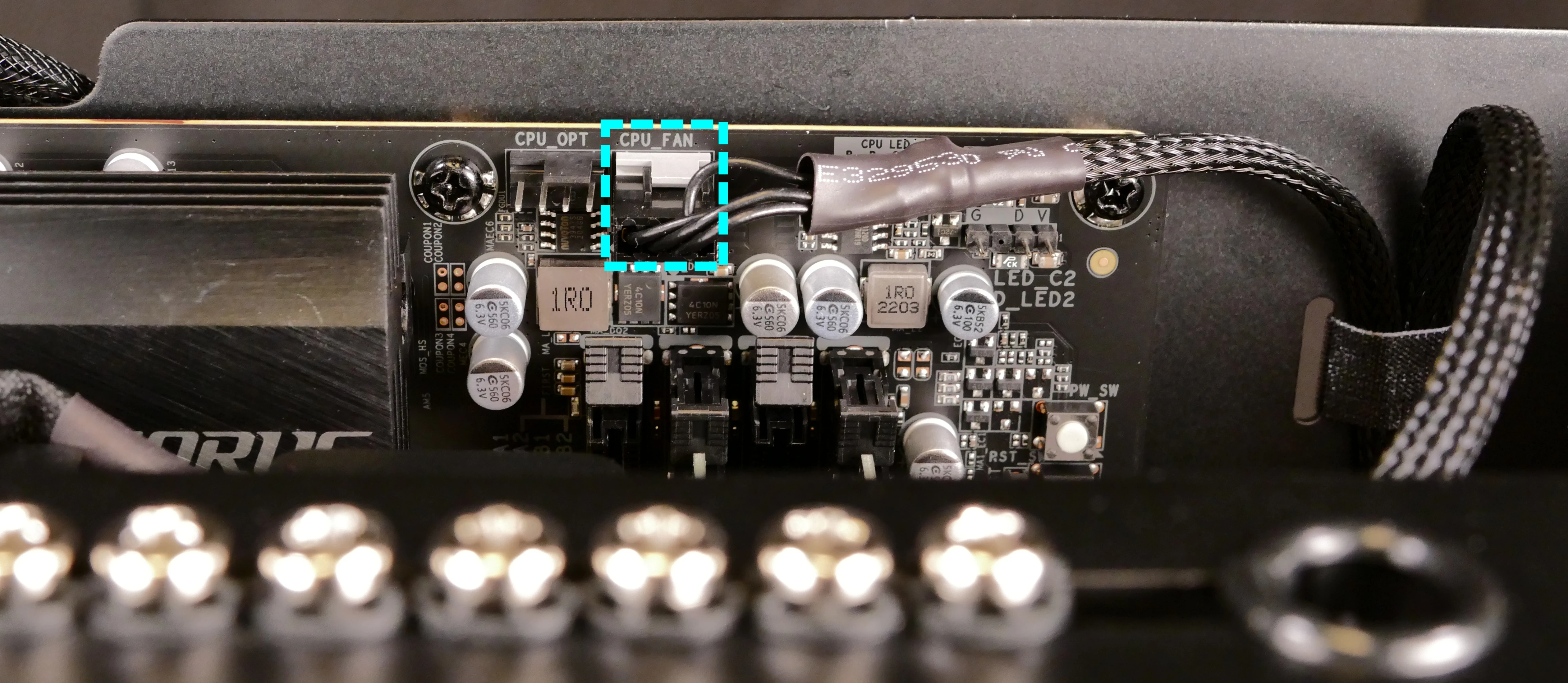 CPU fan header on motherboard