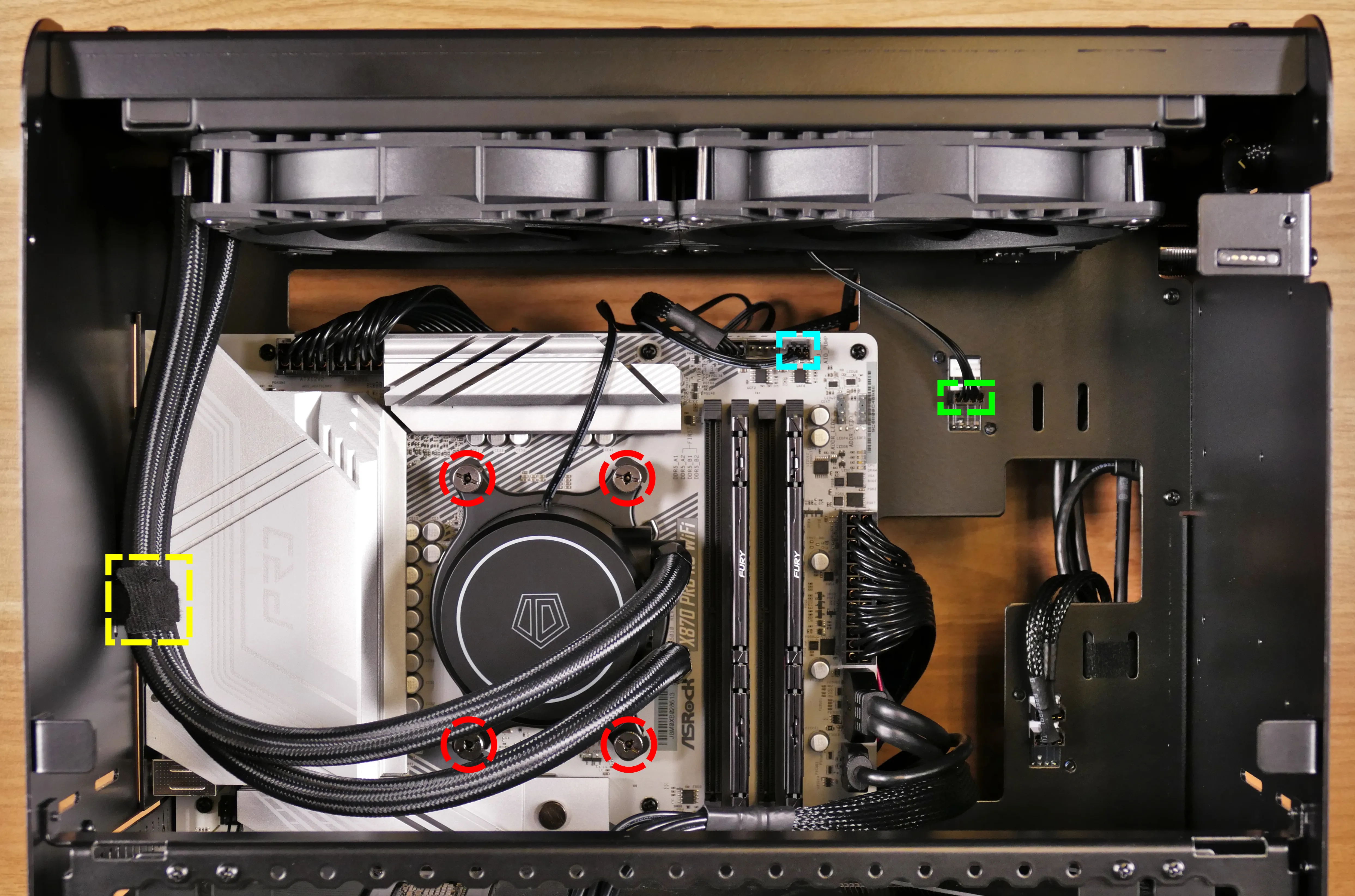 CPU cooler pump screws