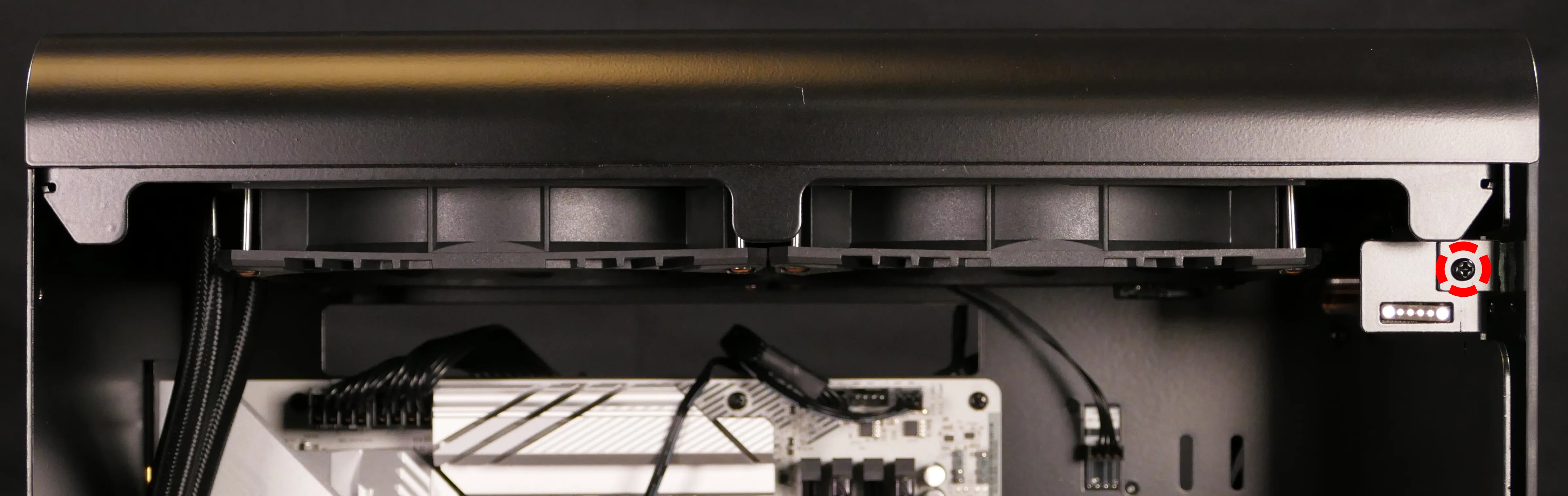 Front glass bracket screw