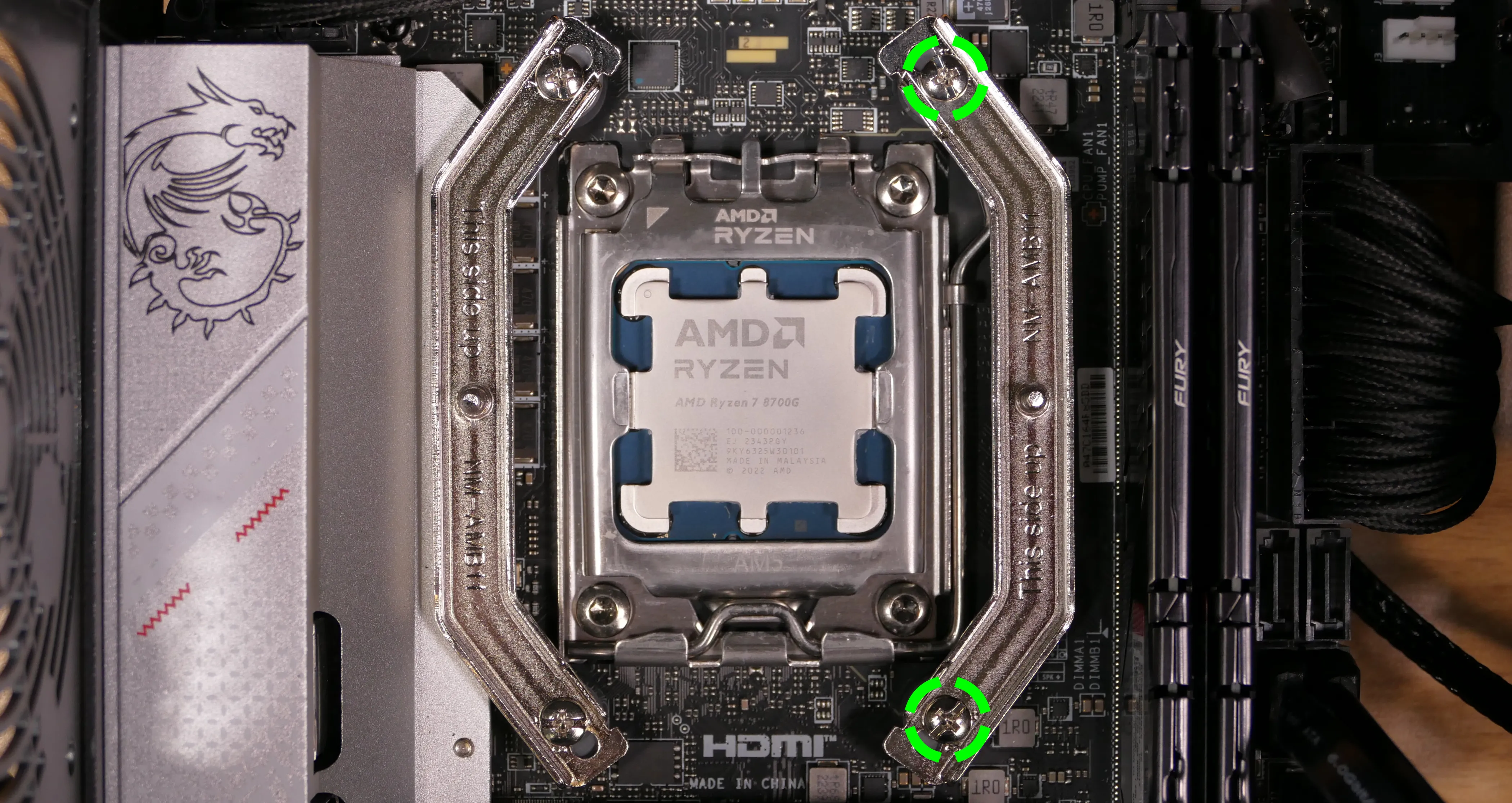 CPU cooler mounting bracket