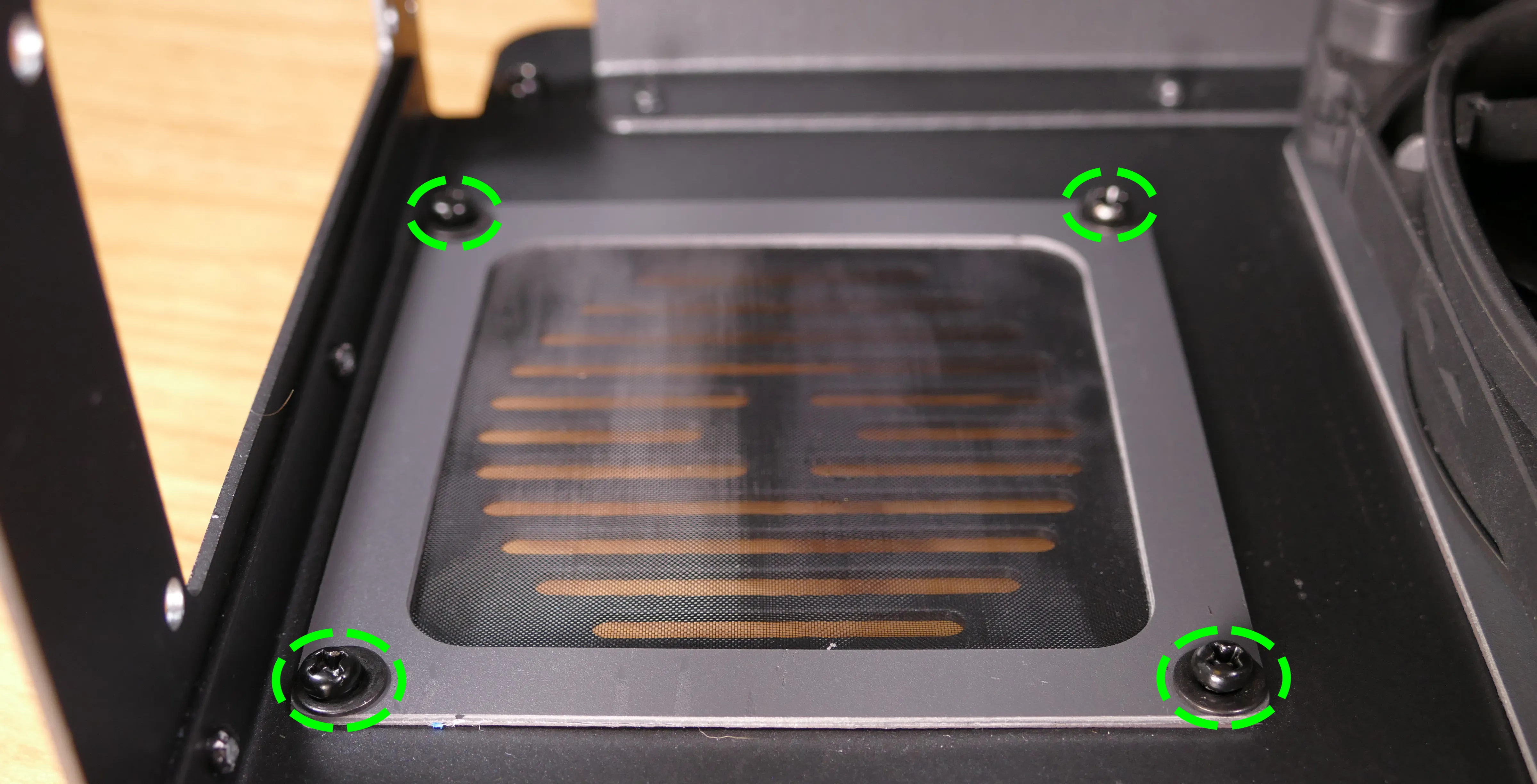 Power supply dust filter