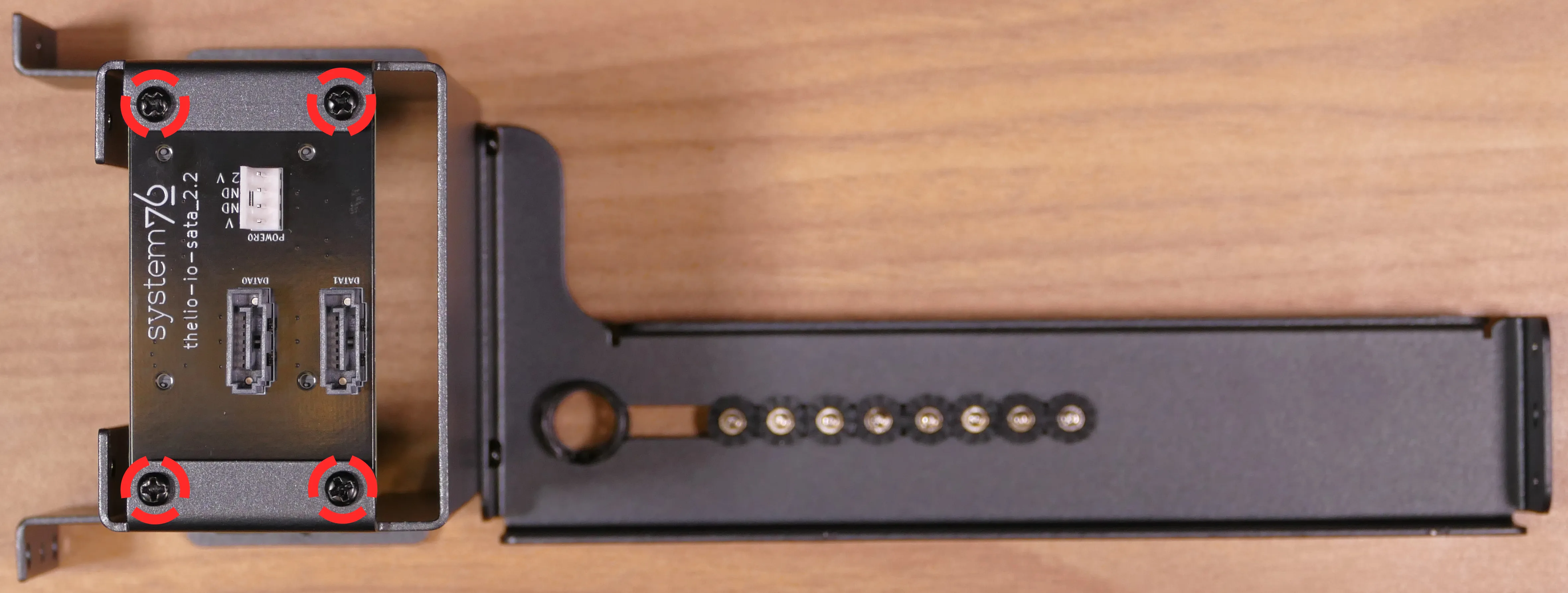 SATA backplane screws