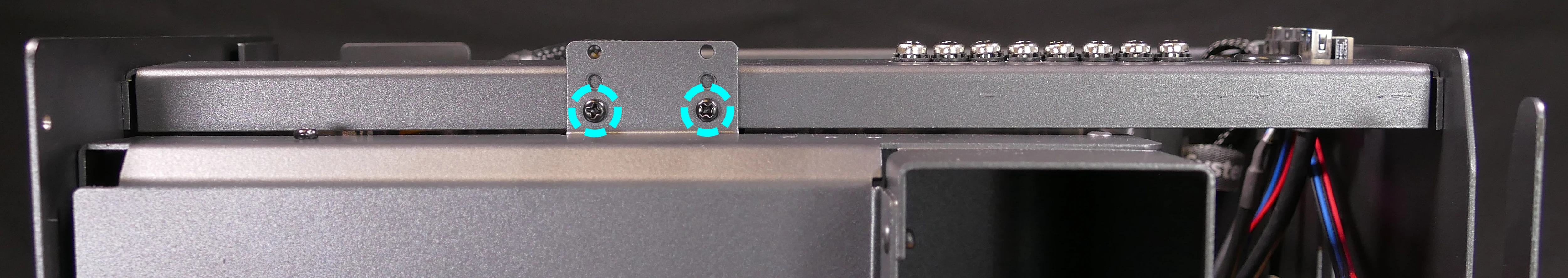 CPU duct screws (top crossbar)