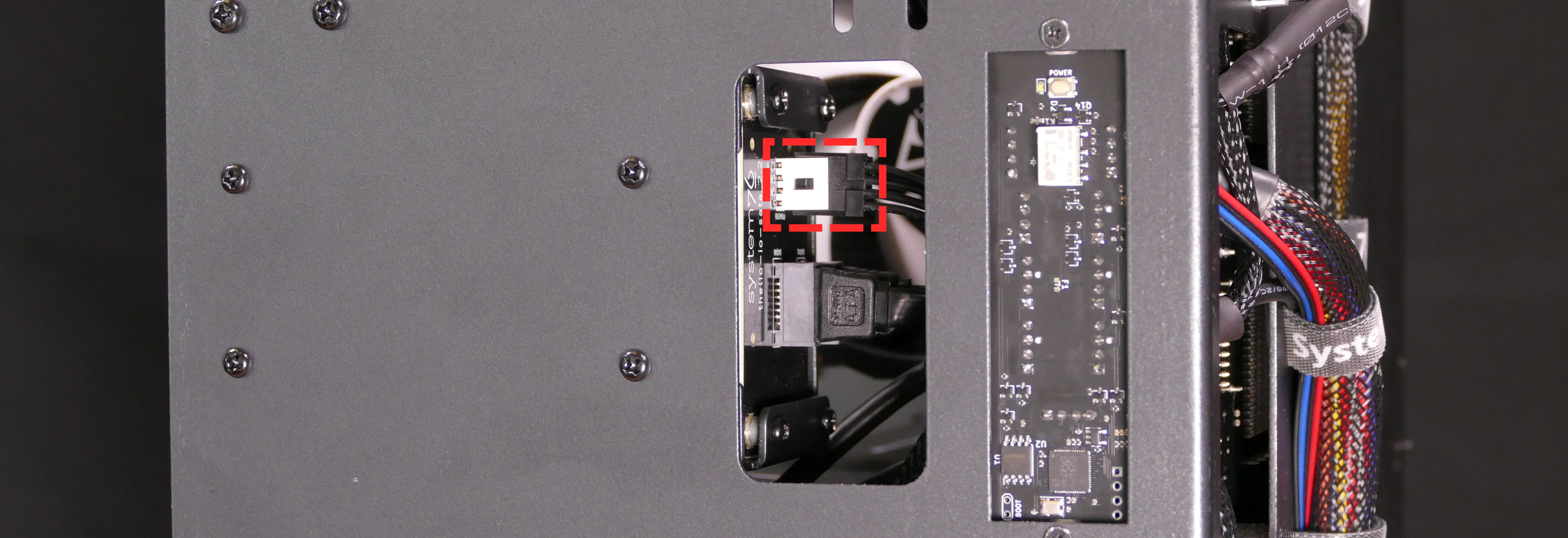 PSU cabling to the SATA backplane