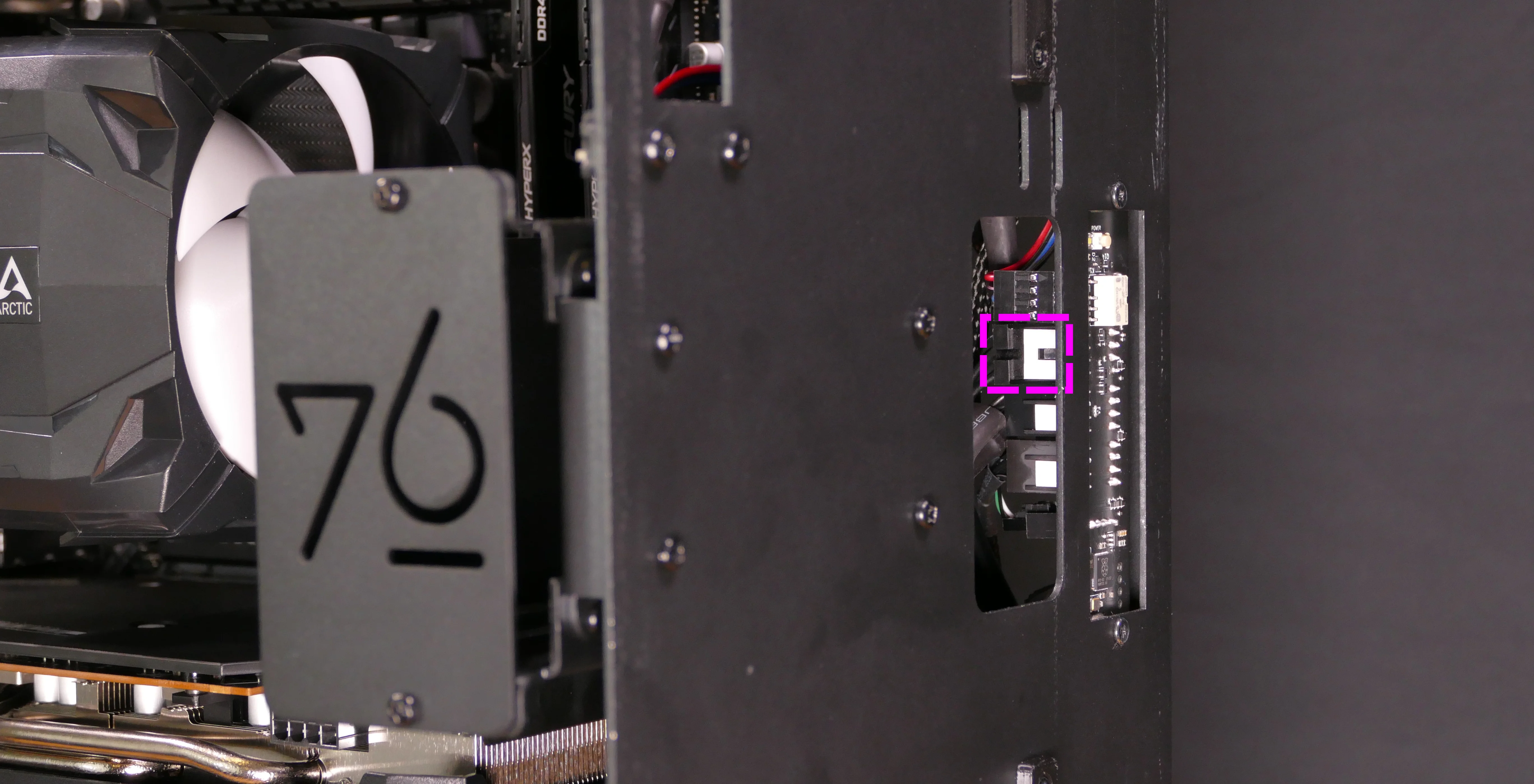 PSU cabling to the Thelio Io board